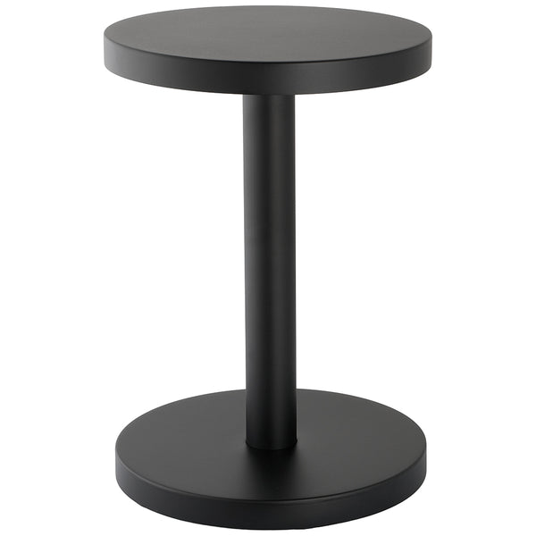 STORD Hocker & Beistelltisch – 3-in-1, Metall, Indoor & Outdoor, Klein 45 cm, Schwarz