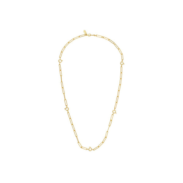 Ruth Chunky Charm-Lock Halskette groß, vergoldet – Ansicht 1