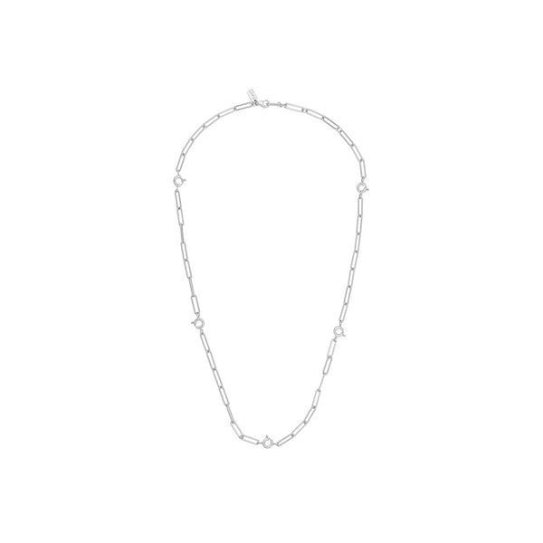 Ruth Chunky Charm-Lock Halskette groß, Silber – Ansicht 1