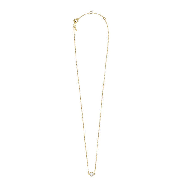 Pearl Little Big Love Halskette vergoldet mit Perlmuttherz von Design Letters