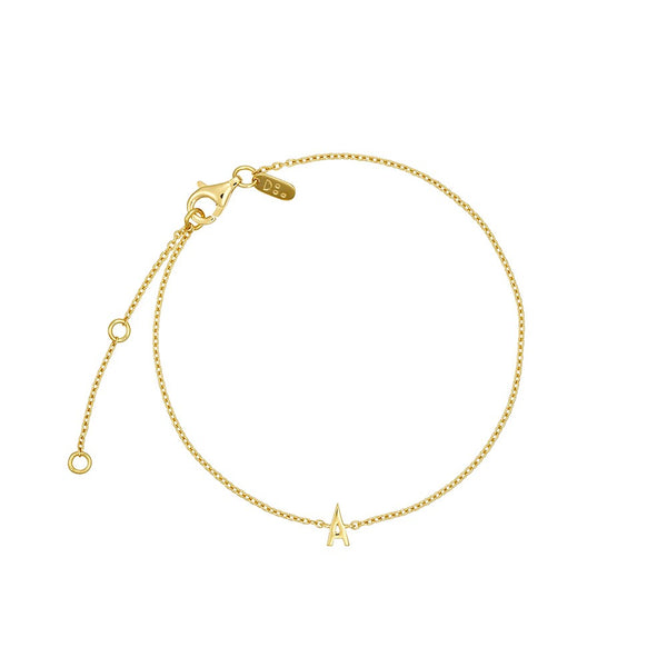 Archetyp Armband mit Buchstabe A–Z 18k vergoldet von Design Letters