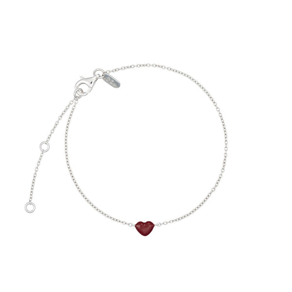 Little Big Love Armband Burgundy – Silber von Design Letters
