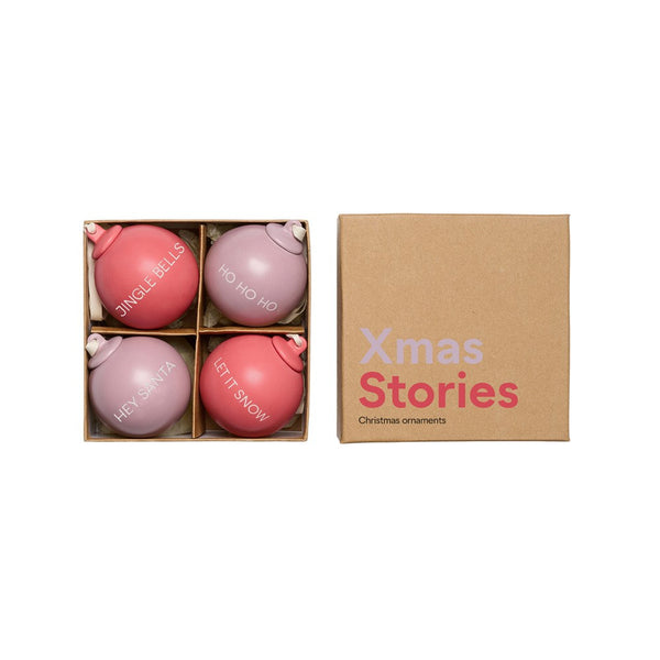 XMAS Stories Kugel-Anhänger – 40mm/4-er Set von Design Letters