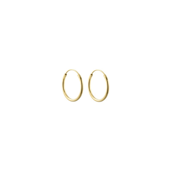 DL Hula Hoops 14mm vergoldetes Silber (set of 2 pcs)