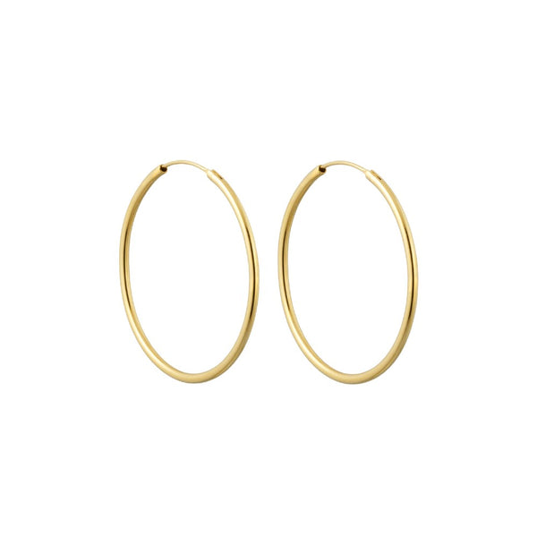 DL Hula Hoops 30mm vergoldetes Silber (set of 2 pcs)