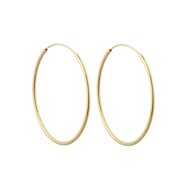 DL Hula Hoops 45mm vergoldetes Silber (set of 2 pcs)