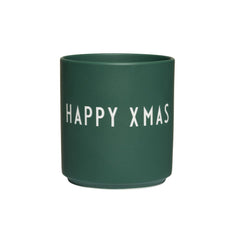 Lieblingsbecher – Weihnachtstasse, Porzellan, Dunkelgrün, HAPPY XMAS