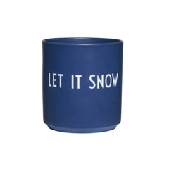 Lieblingsbecher – Weihnachtstasse, Porzellan, Midnight Blue, LET IT SNOW