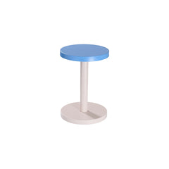 STORD Hocker & Beistelltisch – Klein 45 cm, Beige/Himmelblau