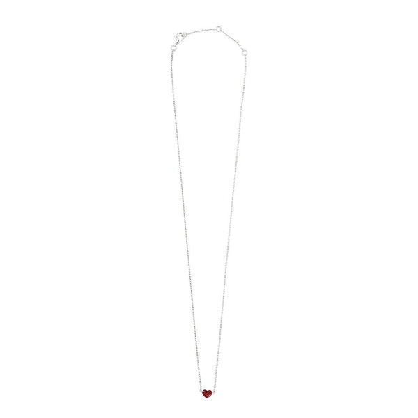Little Big Love Halskette Burgundy – Silber von Design Letters