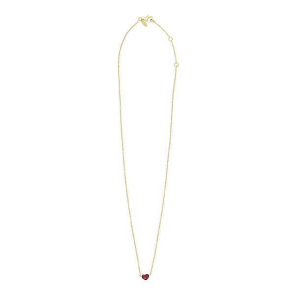 Little Big Love Halskette Burgundy vergoldet mit Herz von Design Letters