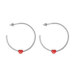 Little Big Love Creolen (set of 2 pcs) - versilbert