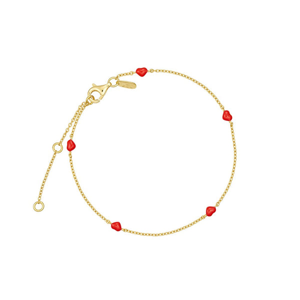 Little Big Love Multiple Hearts Armband – vergoldet von Design Letters