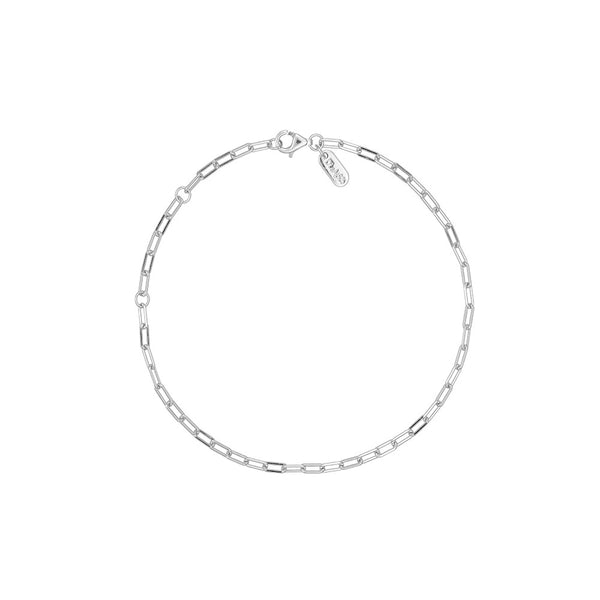 Chunky Square Link Chain Armband klein, Silber – Ansicht 1