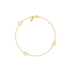 Ruth Anchor charm lock Armband, vergoldet