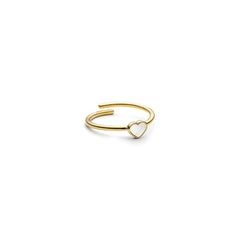Pearl Little Big Love ring, vergoldet
