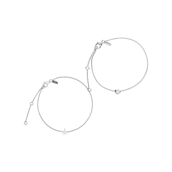 Set: Silver Love & Initial – Design Letters