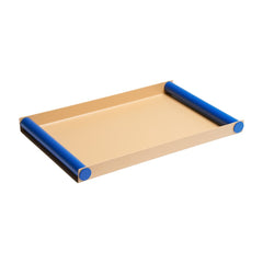 Ray Tray – Großes Serviertablett Metall, Groß, Beige/Kobaltblau