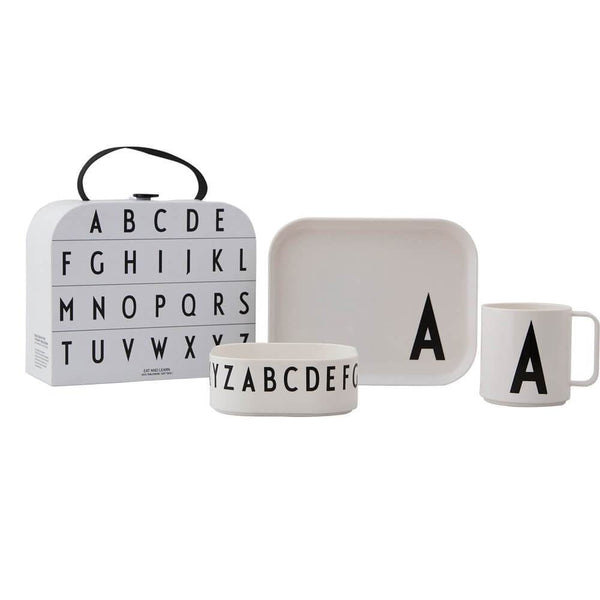 Geschenkbox Tritan™ Geschirr A–Z – Kindergeschirr-Geschenkbox mit Buchstabe A–Z, BPA-frei