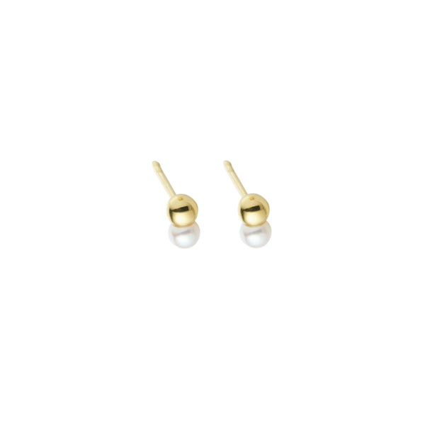 Duo Pearl Ohrstecker - vergoldet (set of 2)
