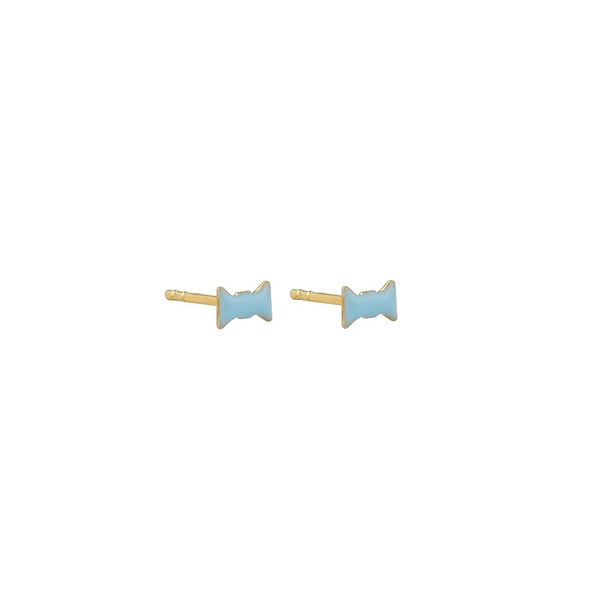Bow tie Ohrstecker (set of 2 pcs) - vergoldet
