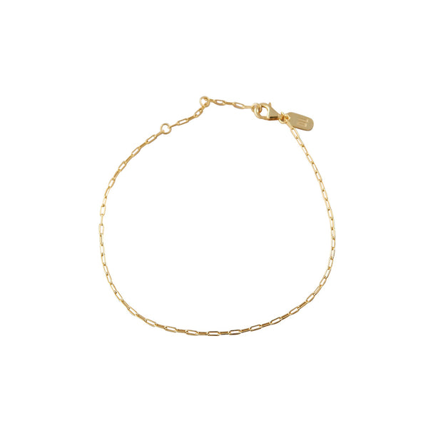 Square Link Armband 18k vergoldet aus recyceltem Silber von Design Letters (Bild 1)