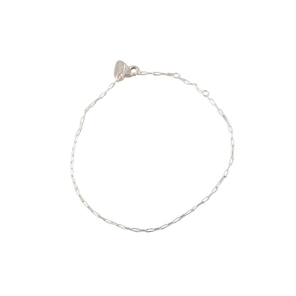 Square Link Armband aus recyceltem Sterlingsilber von Design Letters (Bild 1)